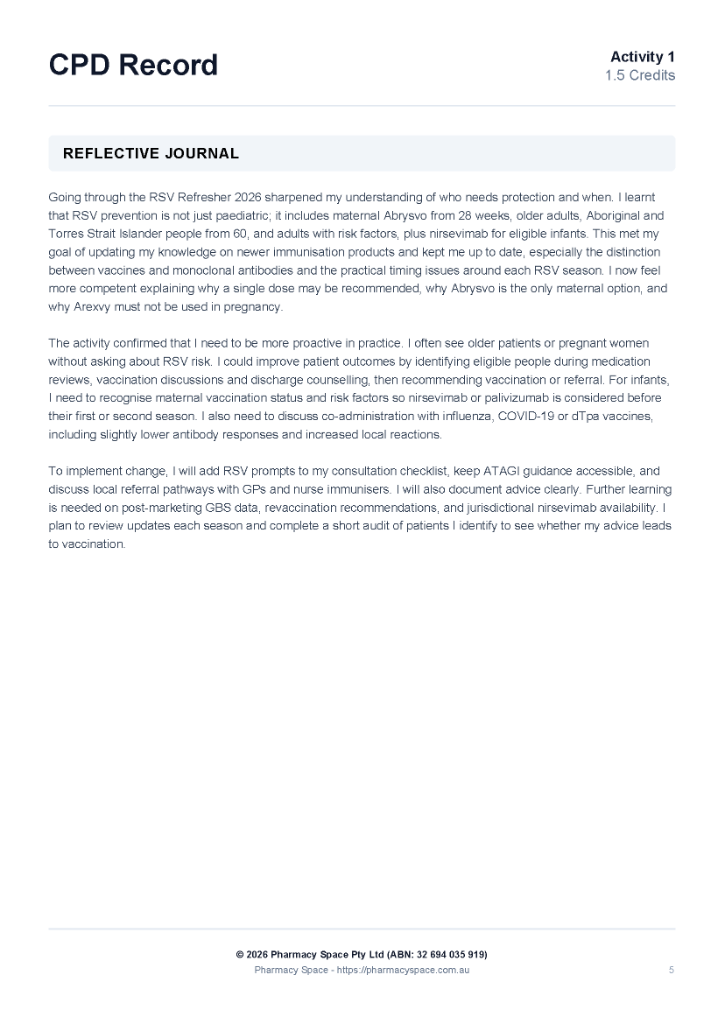 Reflective Journals Preview